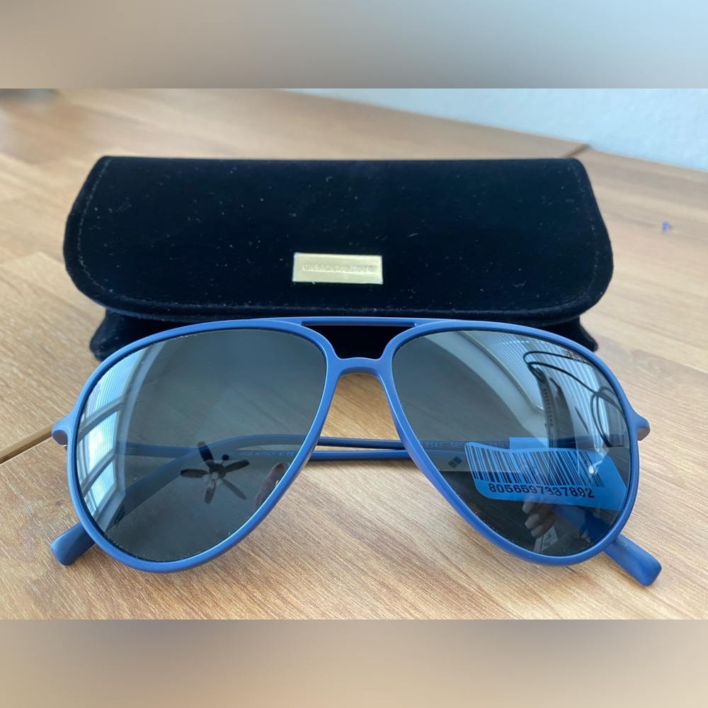 GIORGIO ARMANI OAR842 Blue Aviator Sunglasses with Double Bridge